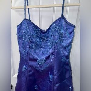 Blue and purple princess style prom dress size 6